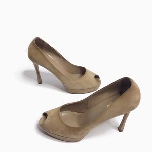 Yves Saint Laurent Palais Platform Peep Toe Heels